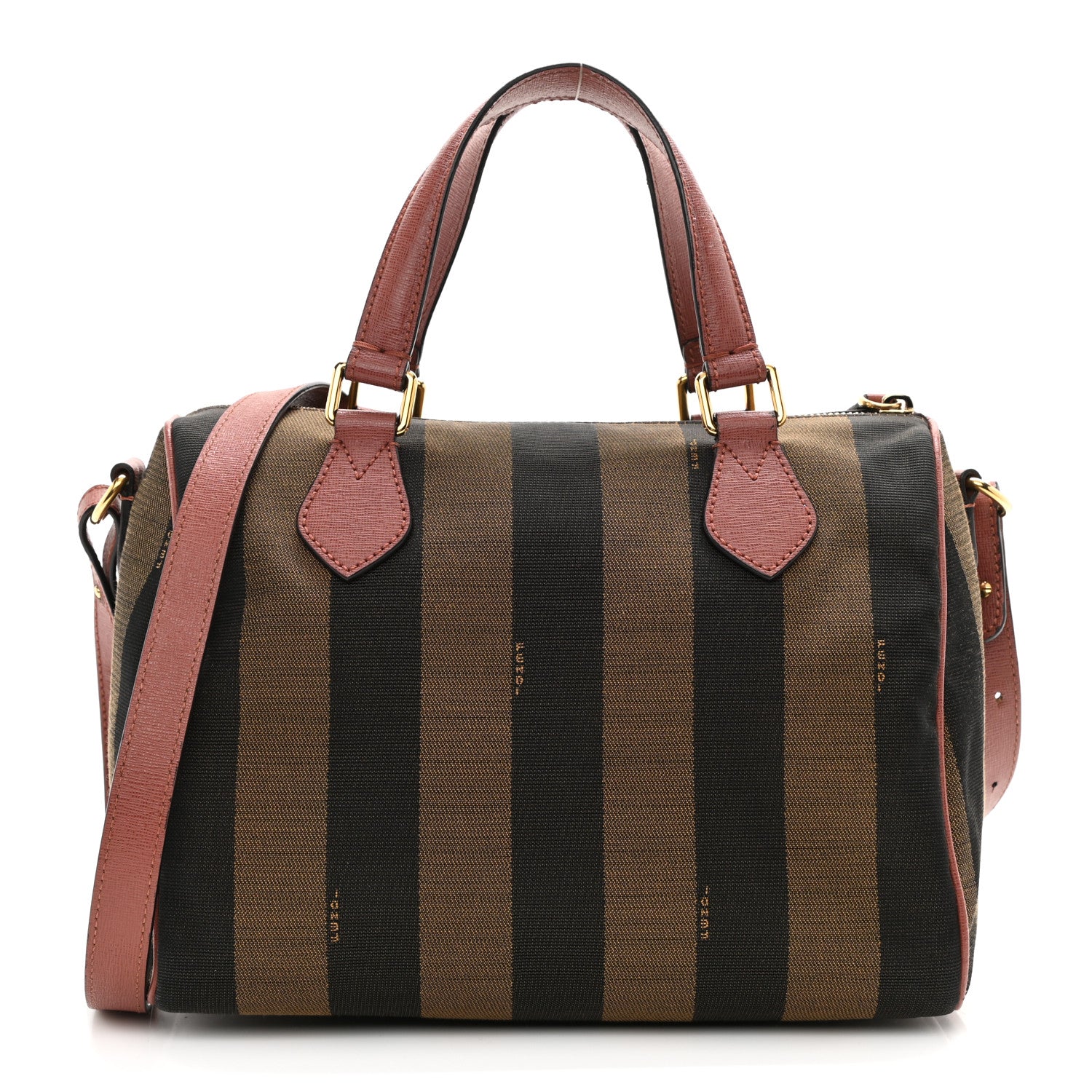 Fendi Pequin Vitello Elite Small Boston Tobacco Pink 1 of 9