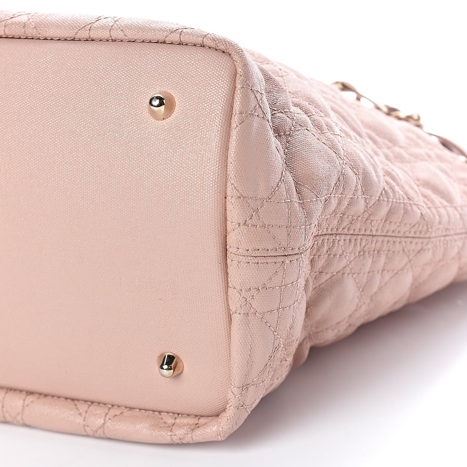 Christian Dior Coated Canvas Cannage Medium Panarea Tote Rosato 9 of 12