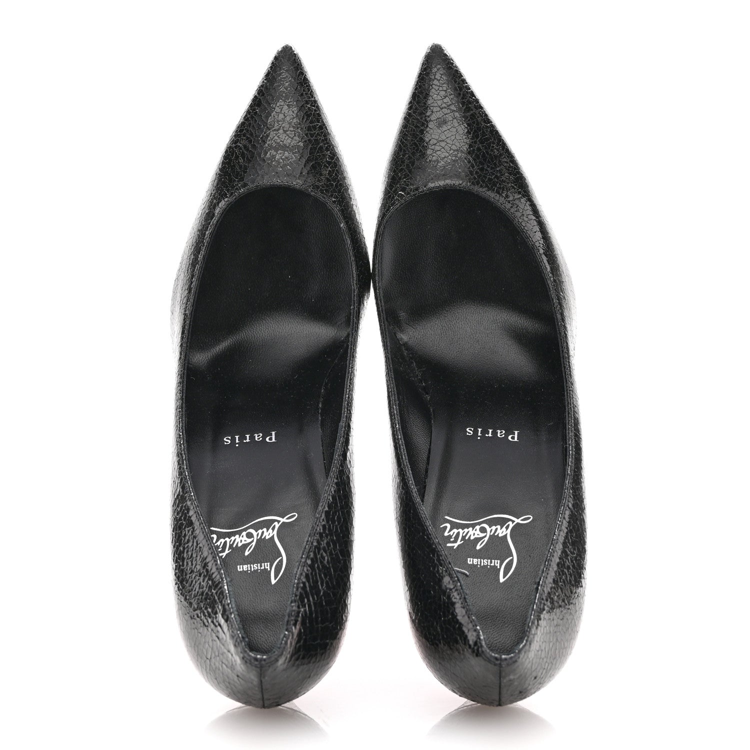 Christian Louboutin Laminated Calfskin Specchio So Kate 85 Pumps 39 Black 2 of 7