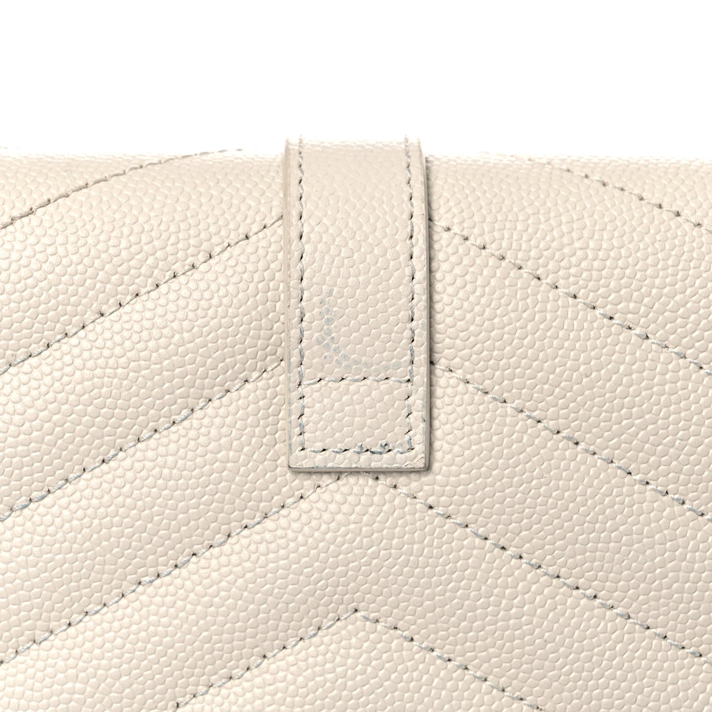 Grain De Poudre Textured Mixed Matelasse Triquilt Monogram Clutch Blanc Vintage