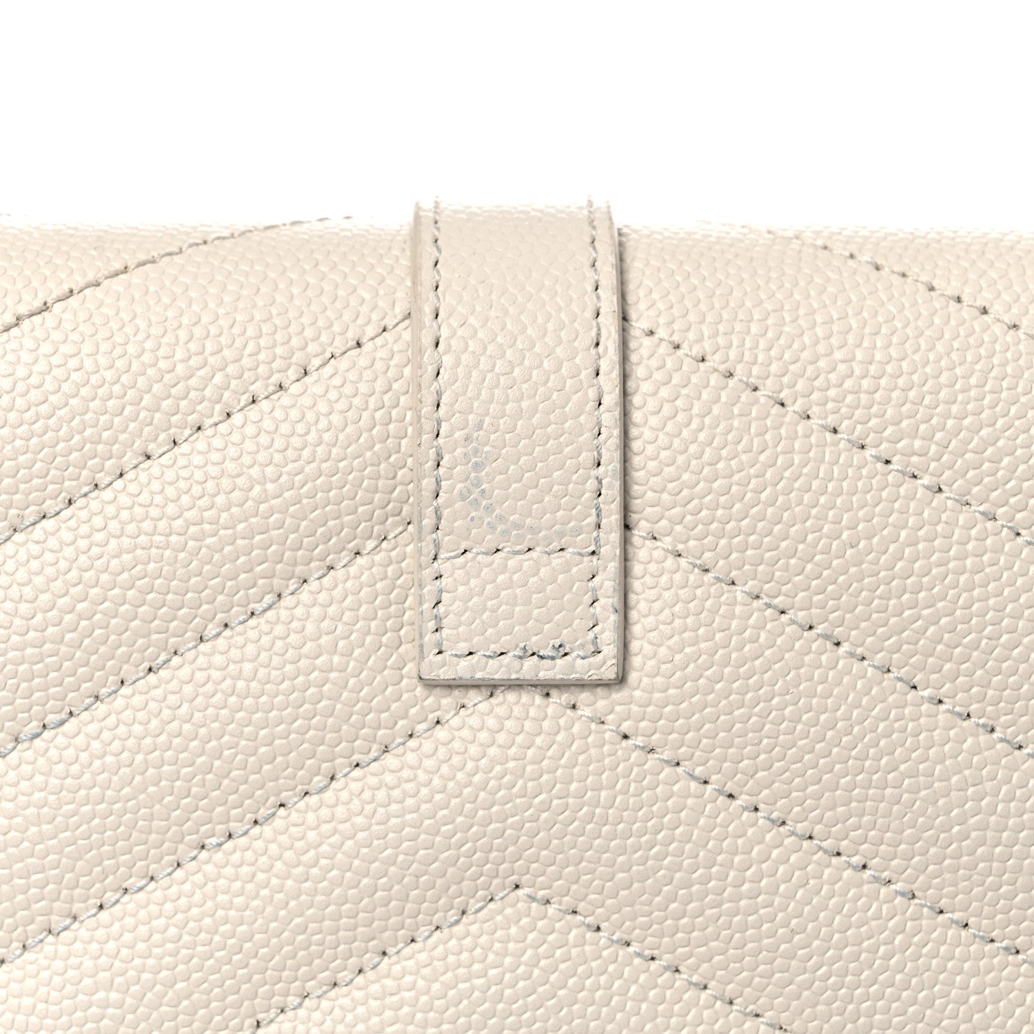 Saint Laurent Grain De Poudre Textured Mixed Matelasse Triquilt Monogram Clutch Blanc Vintage 10 of 11