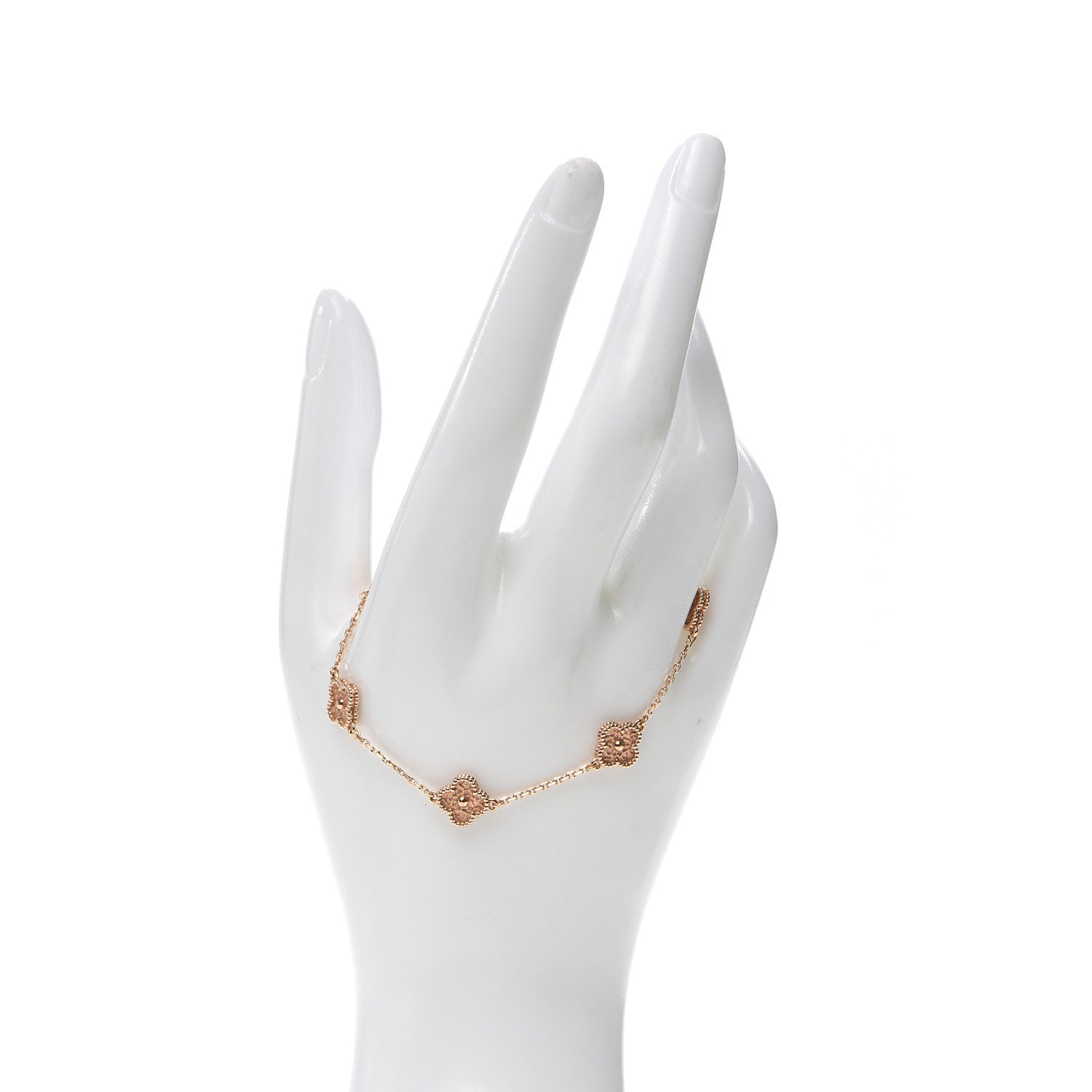 Van Cleef & Arpels 18K Rose Gold 6 Motifs Sweet Alhambra Bracelet 2 of 8