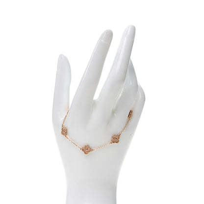 Van Cleef & Arpels 18K Rose Gold 6 Motifs Sweet Alhambra Bracelet 2 of 8
