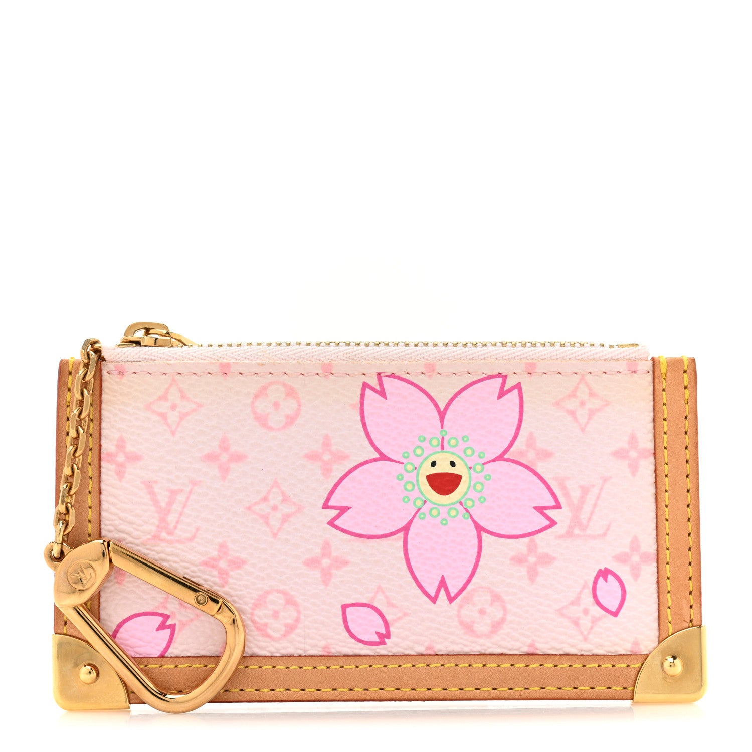 Louis Vuitton Monogram Cherry Blossom Key Pouch Pink 1 of 10