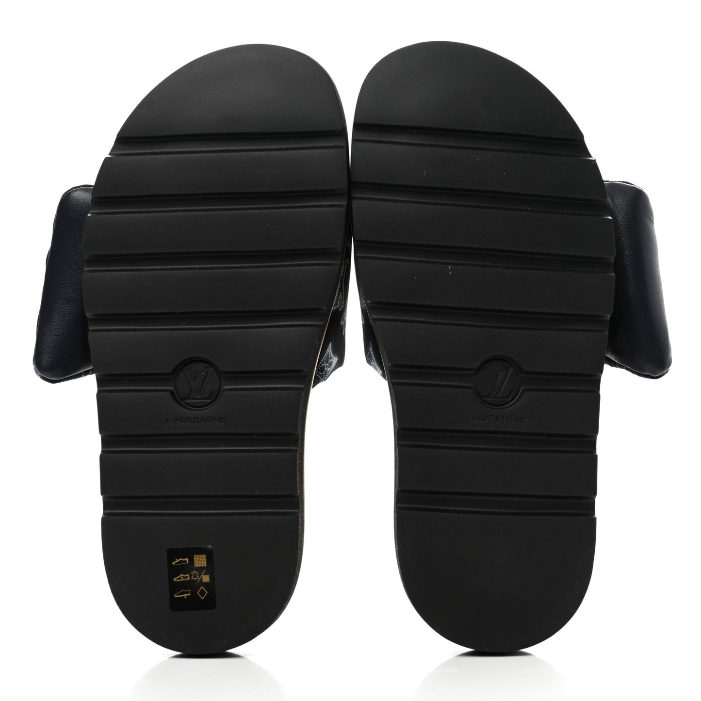 Nylon Monogram Womens Pool Pillow Comfort Mules 40 Navy Blue