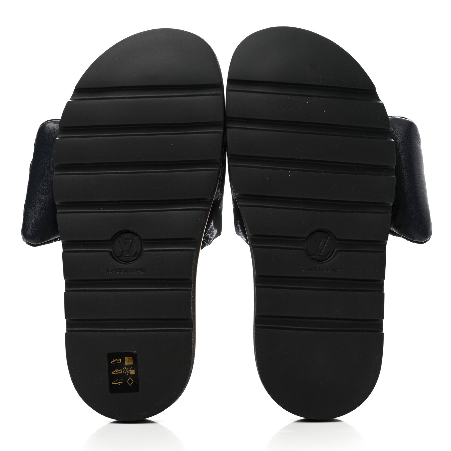 Louis Vuitton Nylon Monogram Womens Pool Pillow Comfort Mules 40 Navy Blue 5 of 8