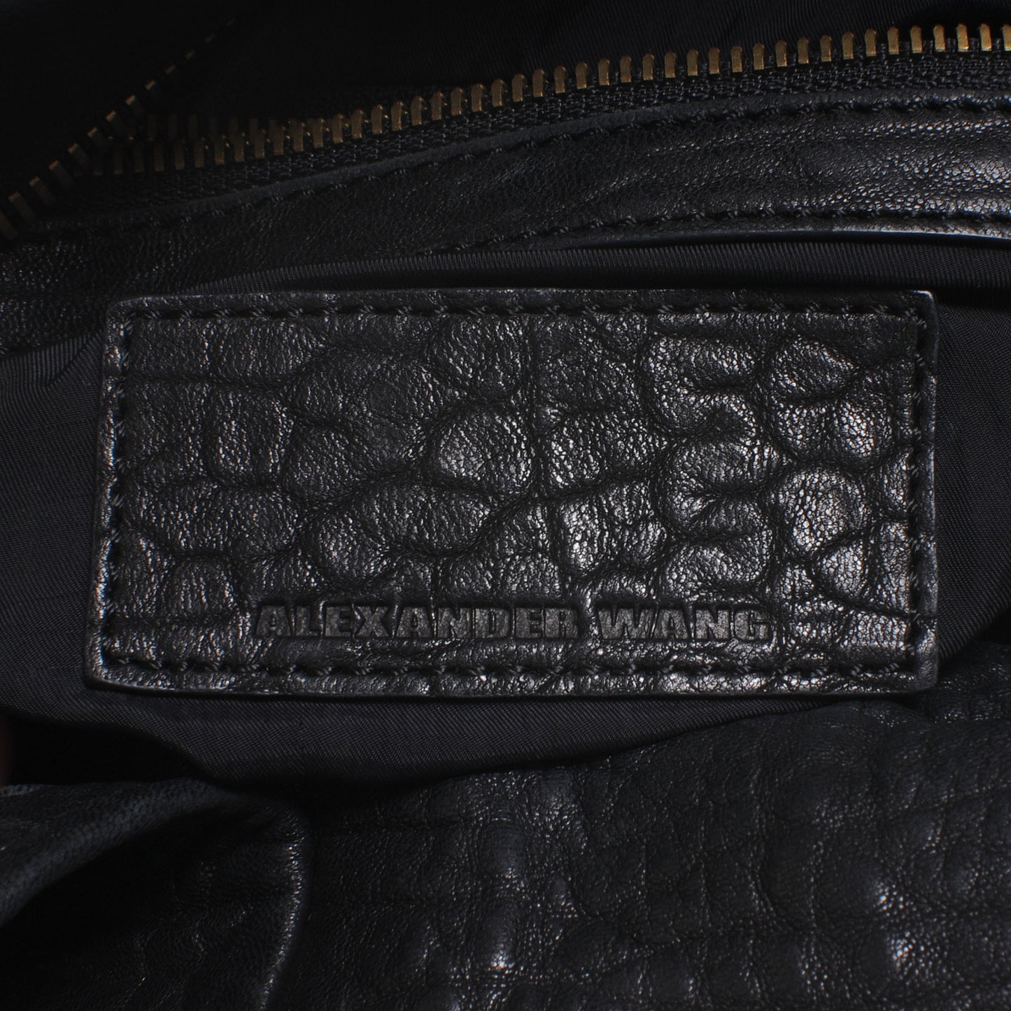 Leather Rocco w Antique Brass Hardware Black