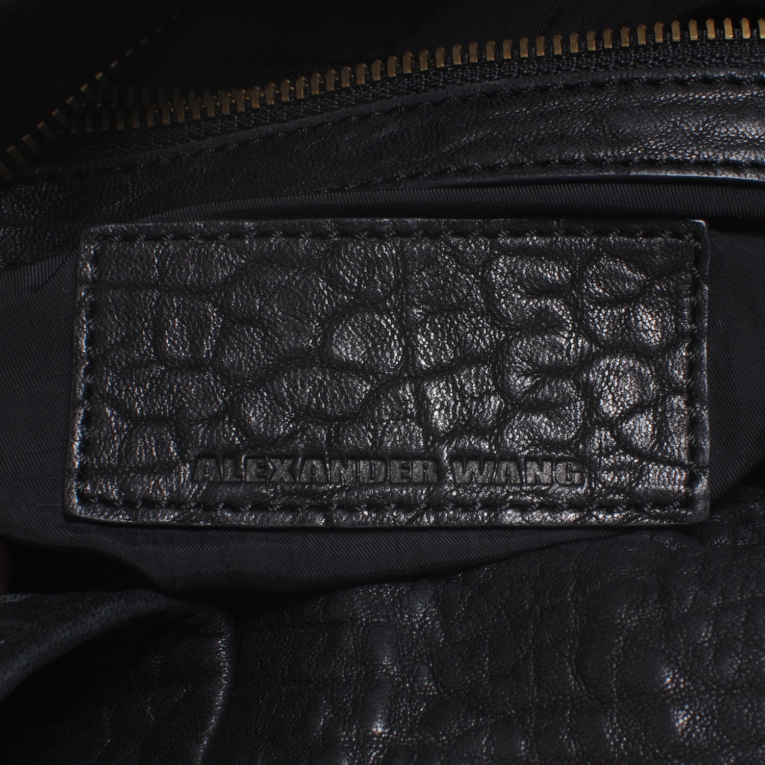 Alexander Wang Leather Rocco w Antique Brass Hardware Black 6 of 6