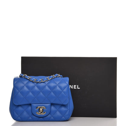 Chanel Lambskin Quilted Mini Square Flap Blue 8 of 8