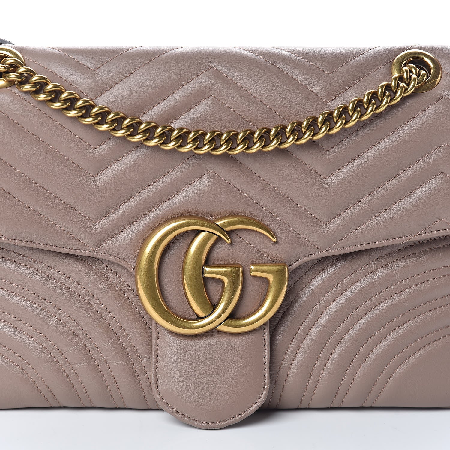 Gucci Calfskin Matelasse Medium GG Marmont Shoulder Bag Porcelain Rose 8 of 10