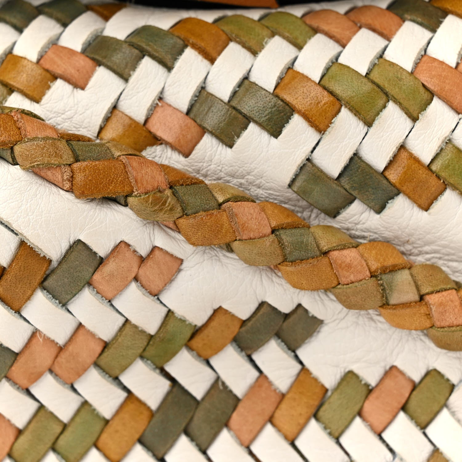 Loewe Calfskin Woven Small Puzzle Bag Honey Multicolor 11 of 14