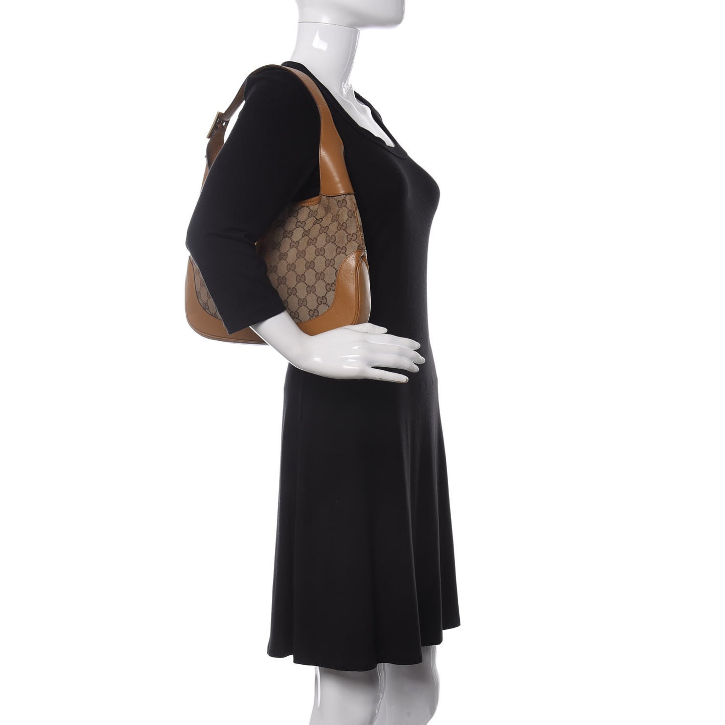 Monogram Web Jackie O Hobo Tan