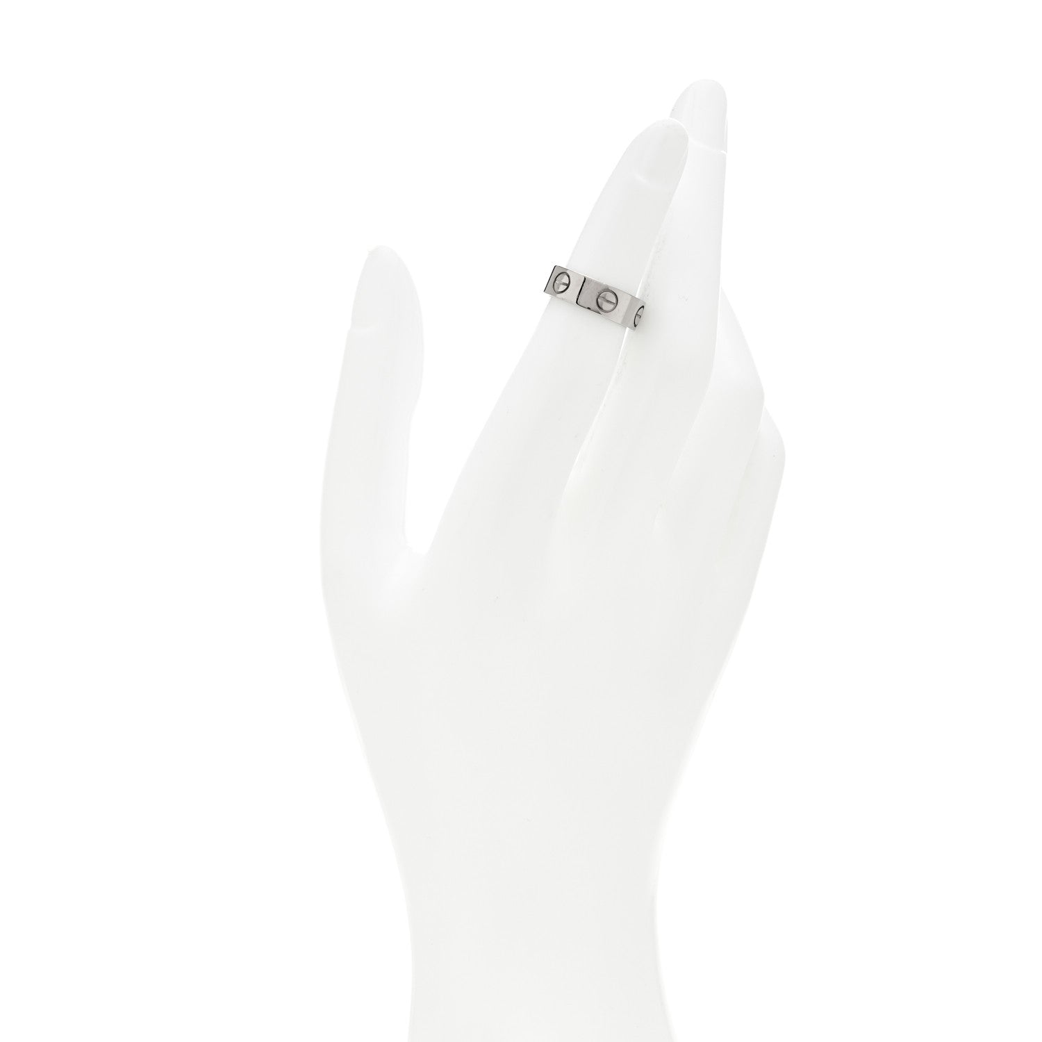 Cartier 18K White Gold 5.5mm LOVE Ring 47 4 2 of 5