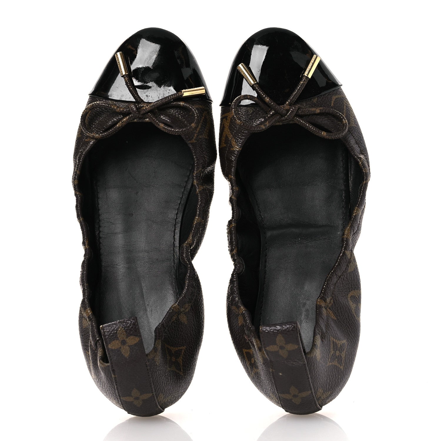 Louis Vuitton Monogram Flirty Ballerina Flats 37 Black 2 of 16