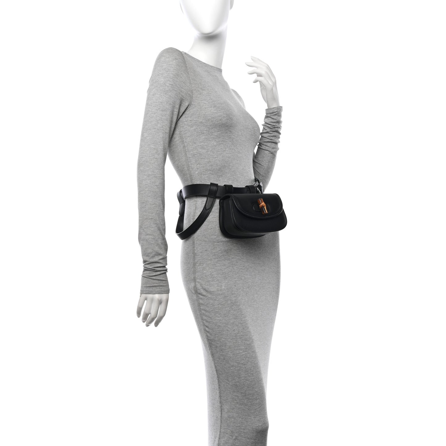 Calfskin Bamboo Mini 1947 Belt Bag 80 32 Black
