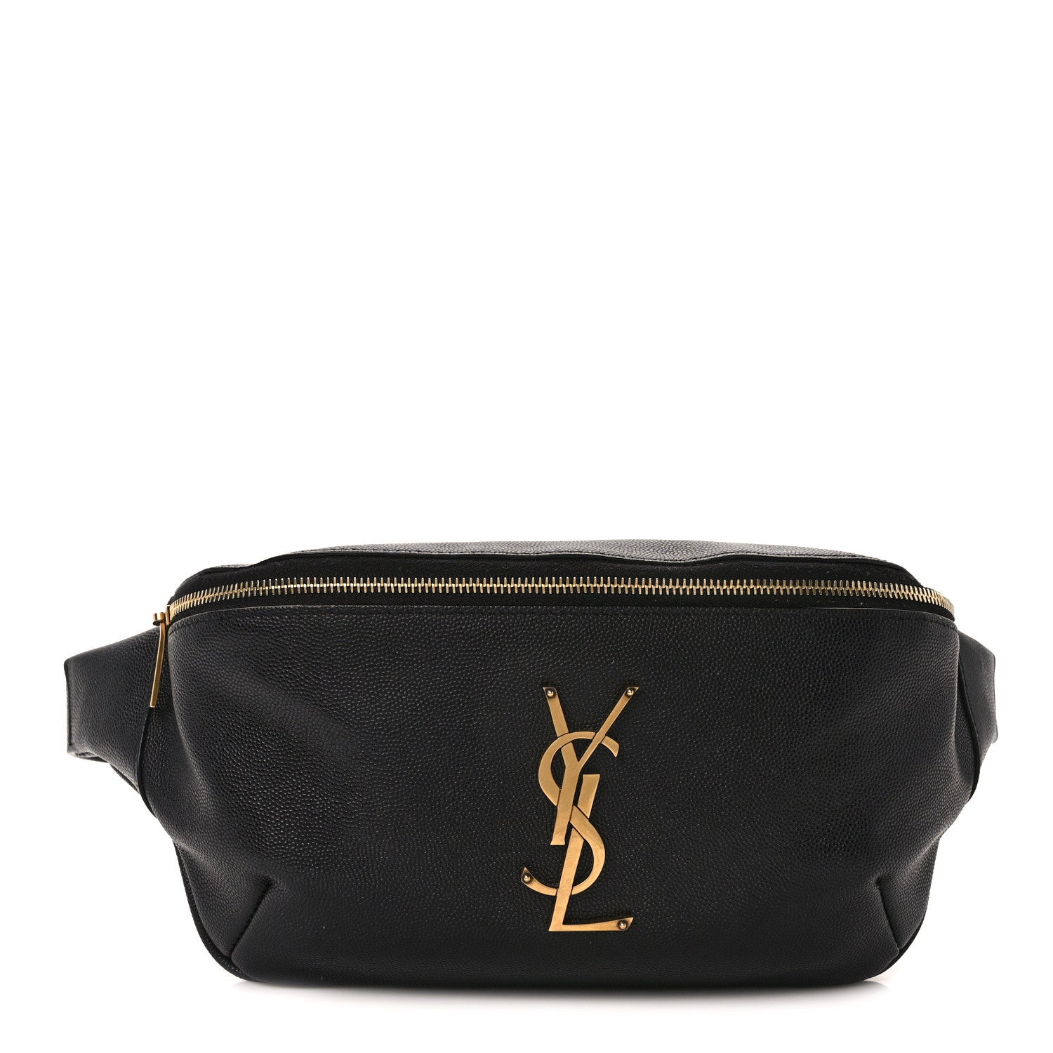 Saint Laurent Grain De Poudre Monogram Belt Bag Black 1 of 11