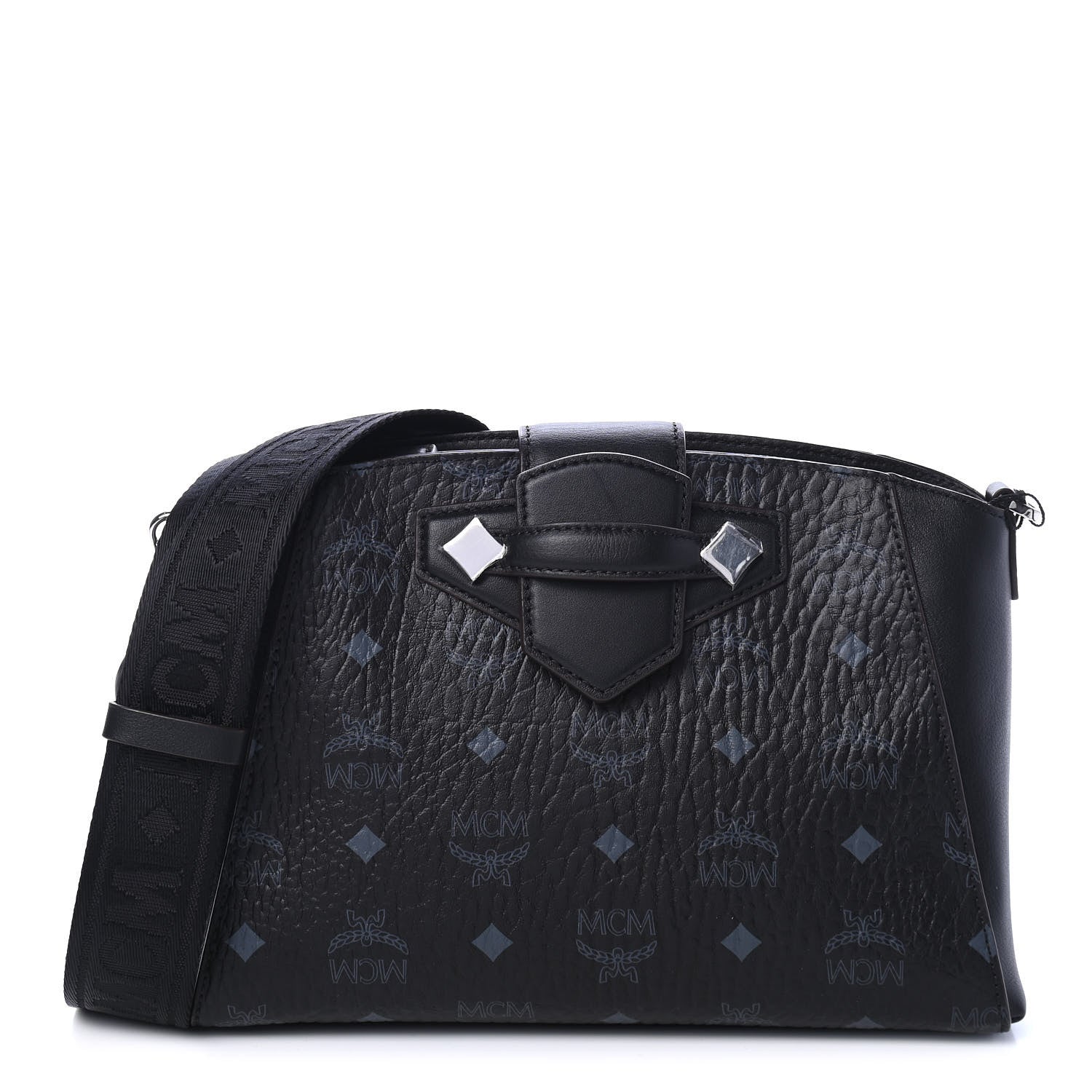 MCM Visetos Small Essential Crossbody Bag Black 1 of 4