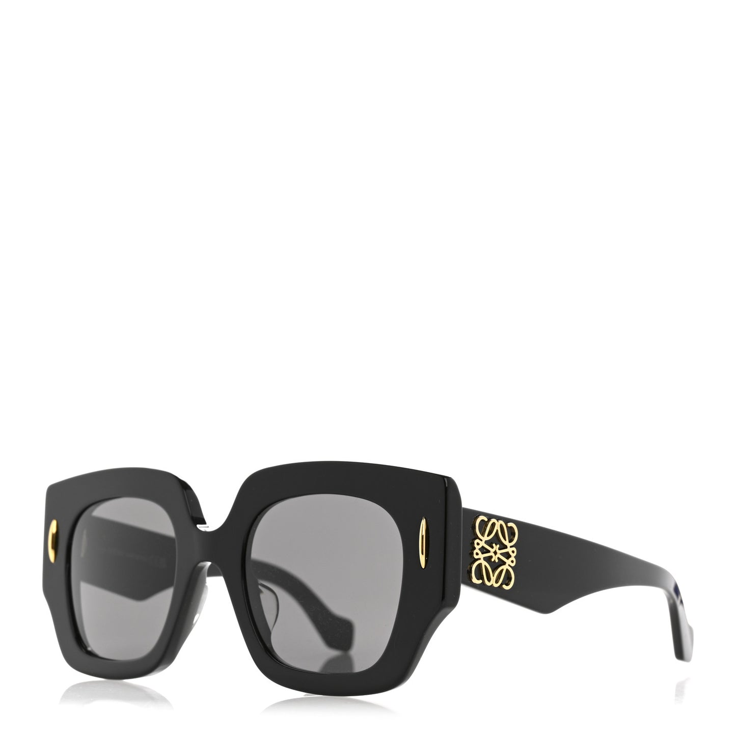 Acetate Anagram Square Screen Sunglasses LW40129U Black