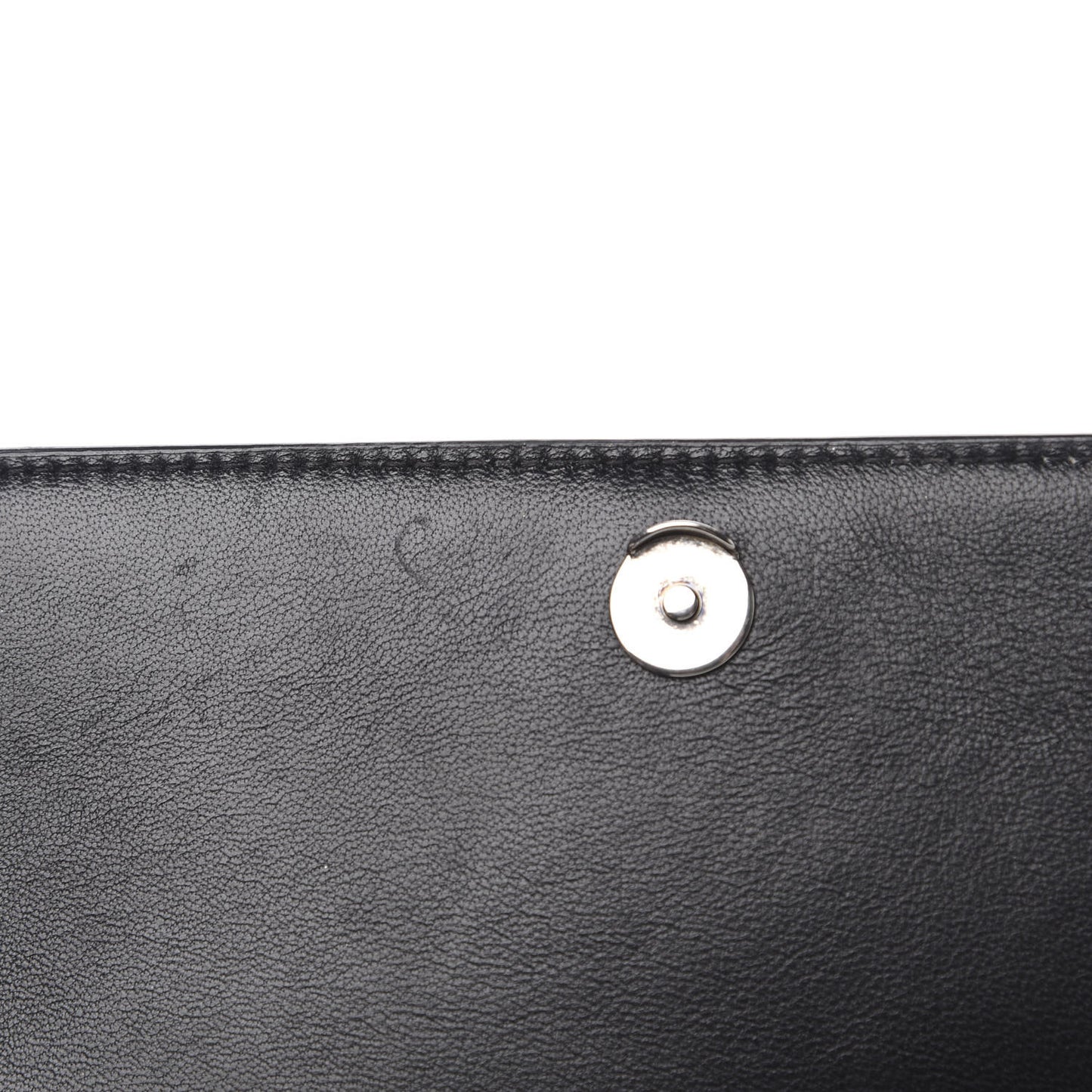 Matte Calfskin Diagonal Allover Logo Print B Wallet on Chain Black White