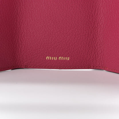 Miu Miu Goatskin Madras Flap Wallet Peonia 6 of 7