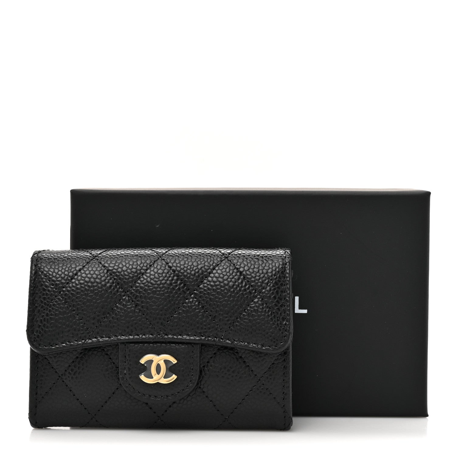 Chanel Caviar Quilted Flap Card Holder Wallet Black 9 of 9