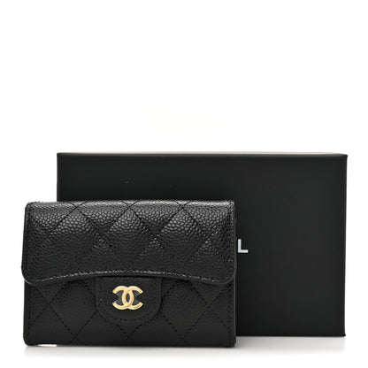 Chanel Caviar Quilted Flap Card Holder Wallet Black 9 of 9