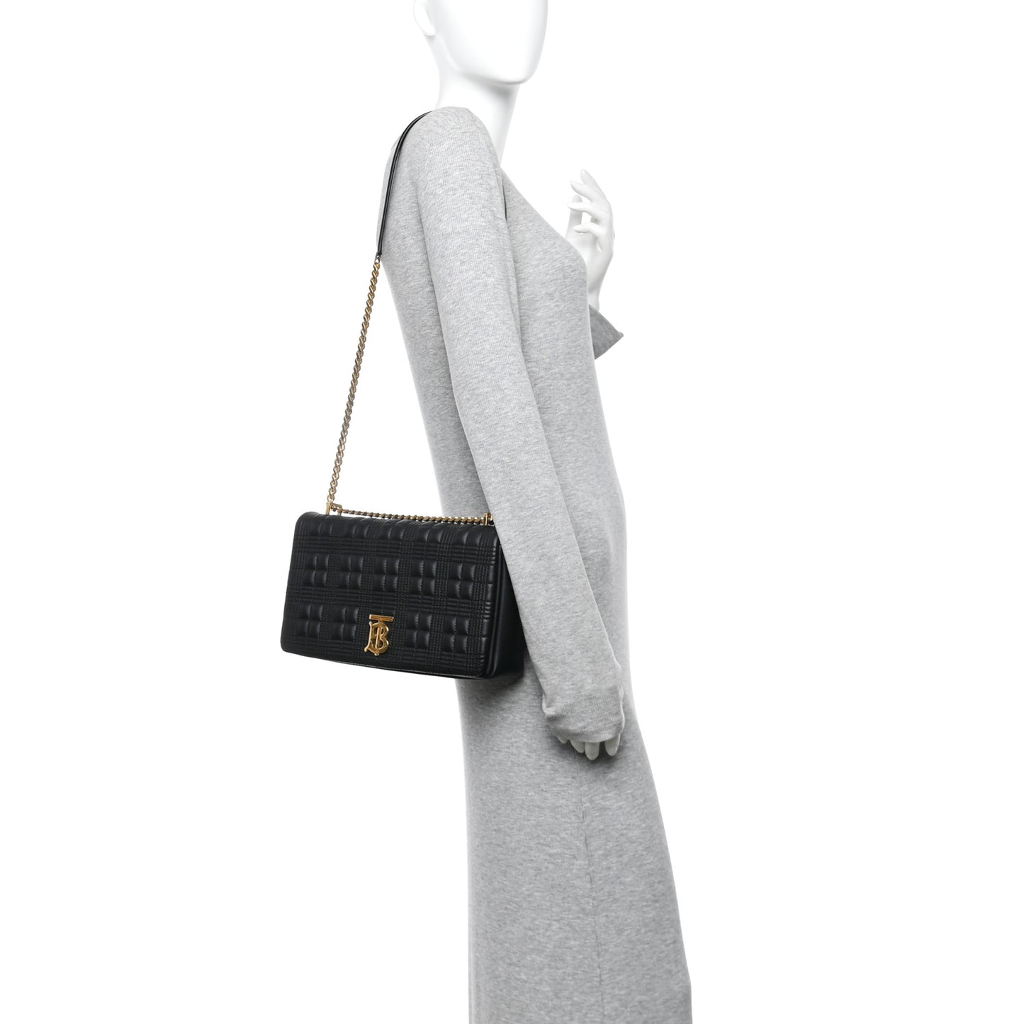 Lambskin Quilted Medium Lola Bag Black