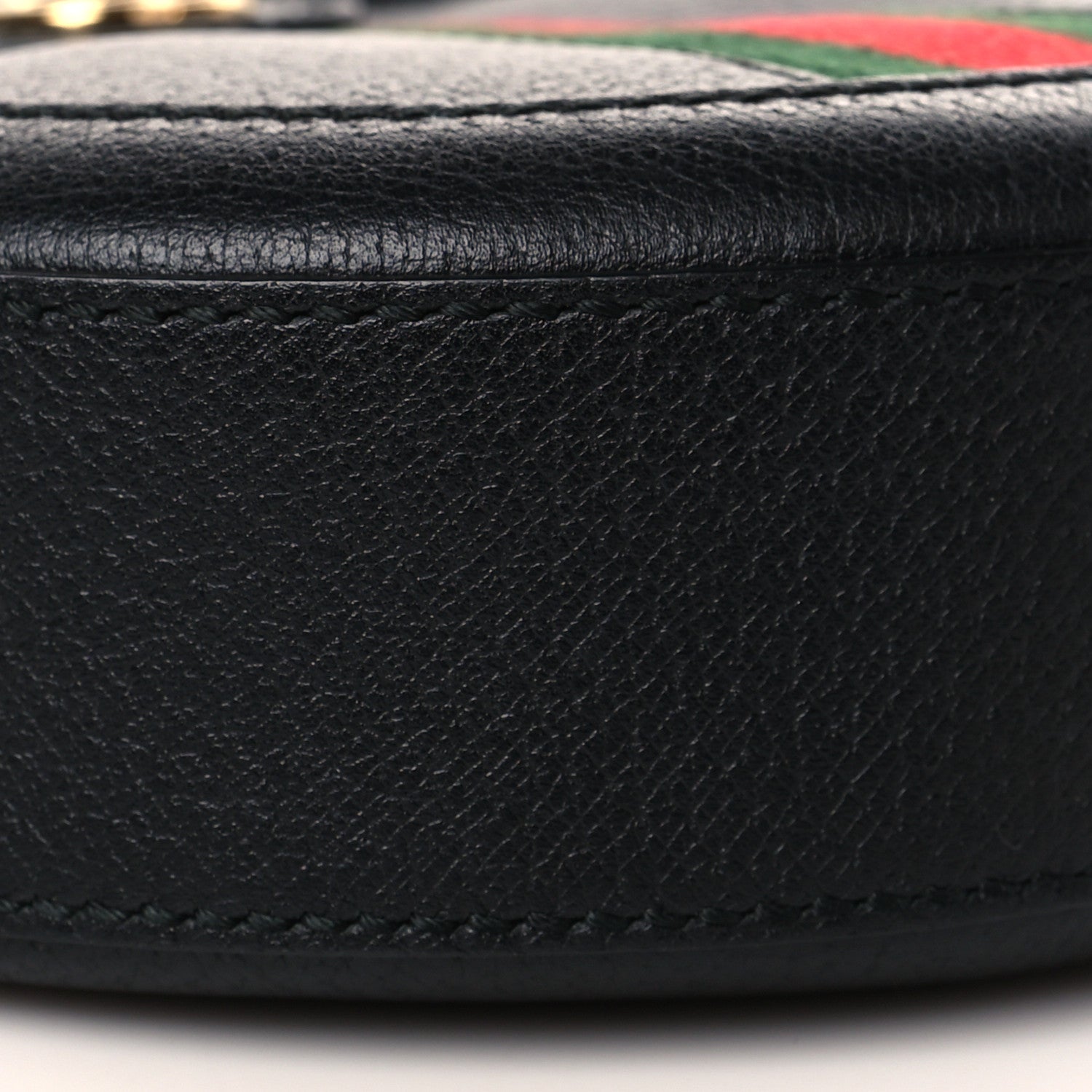 Gucci Grained Calfskin Web Mini Ophidia Round Shoulder Bag Black 7 of 10
