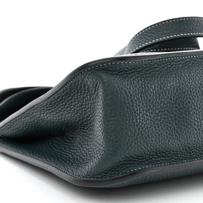 Hermes Taurillon Clemence Halzan 31 GM Vert Cypress 9 of 14
