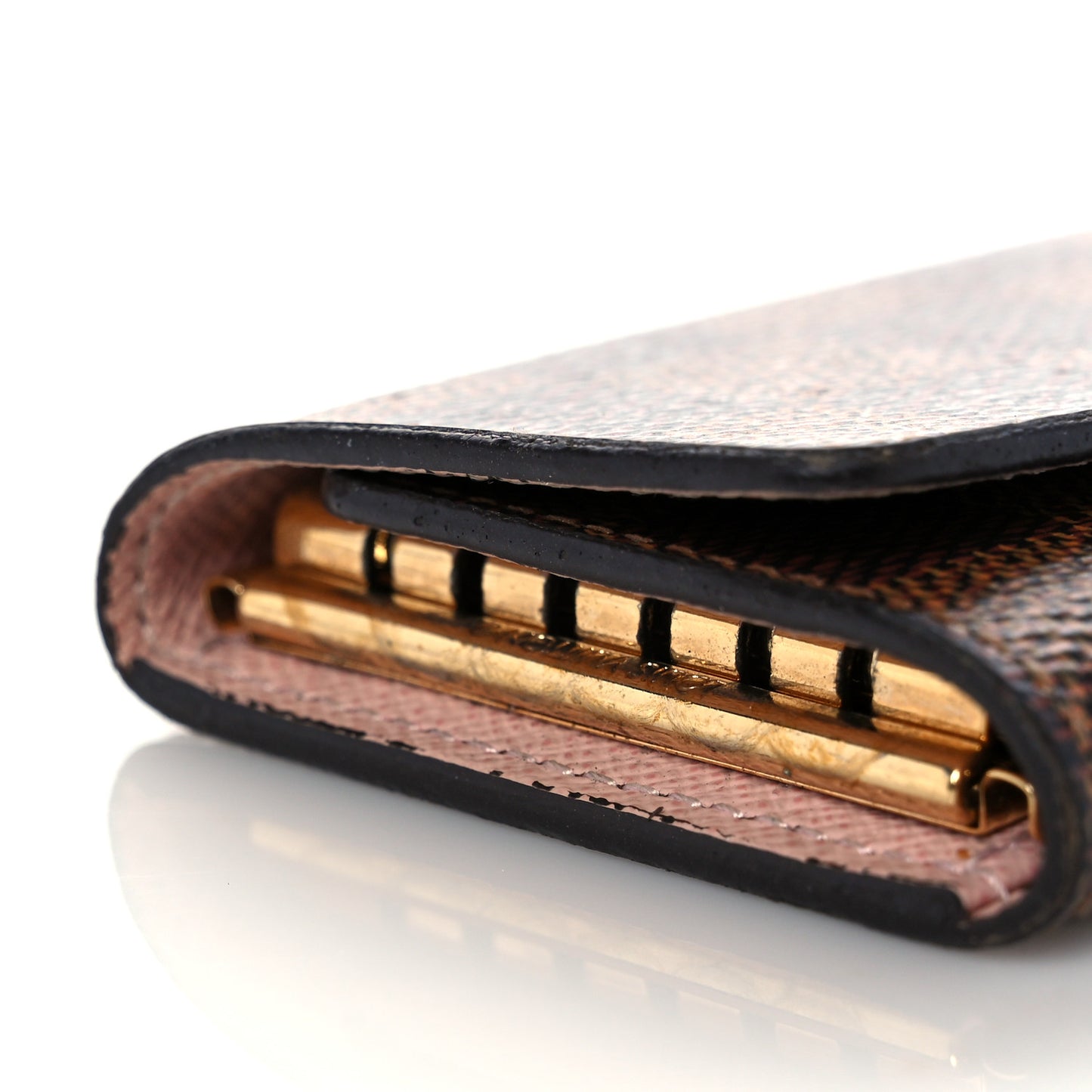 Damier Ebene Multicles 6 Key Holder Rose Ballerine
