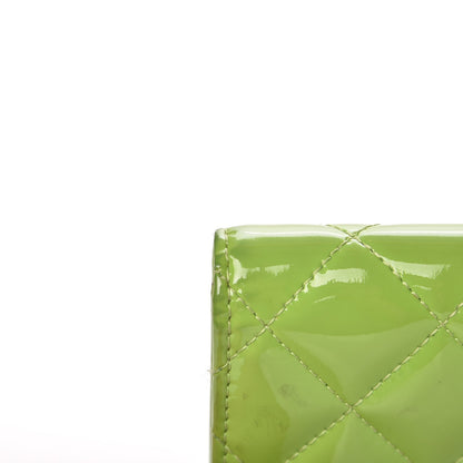 Chanel Patent Quilted Brilliant Yen Wallet Green 6 of 14