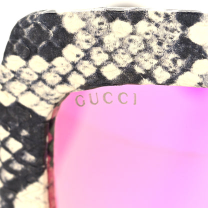 Gucci Snakeskin Acetate Square Sunglasses GG0484S Havana 5 of 8