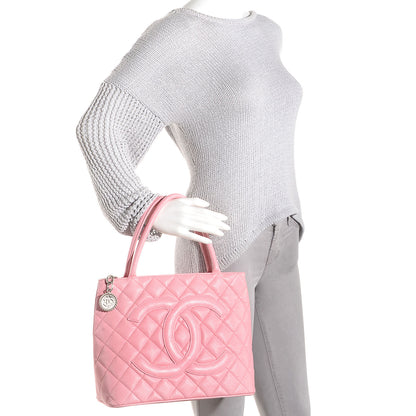 Chanel Caviar Medallion CC Tote Light Pink 2 of 7