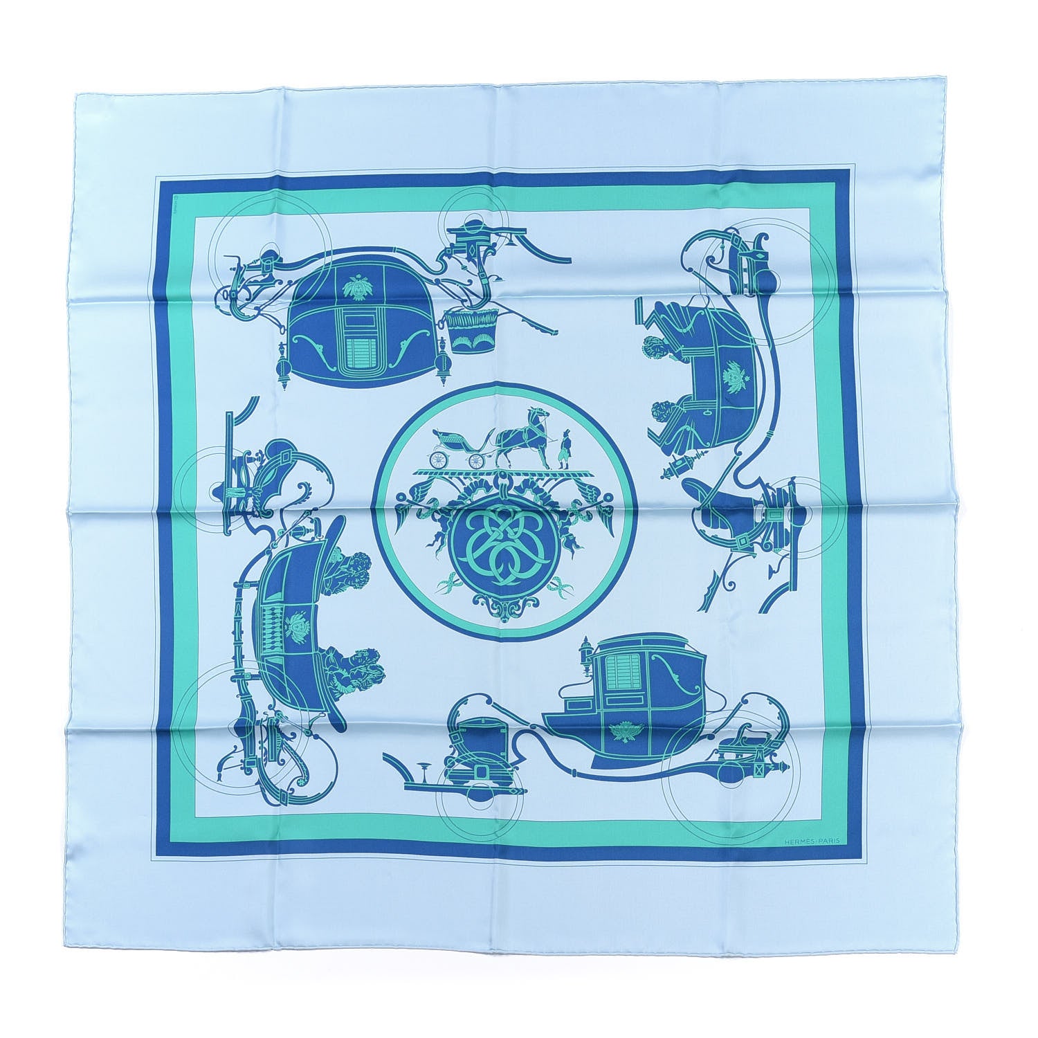 Hermes Silk Ex Libris Scarf 90 1 of 4