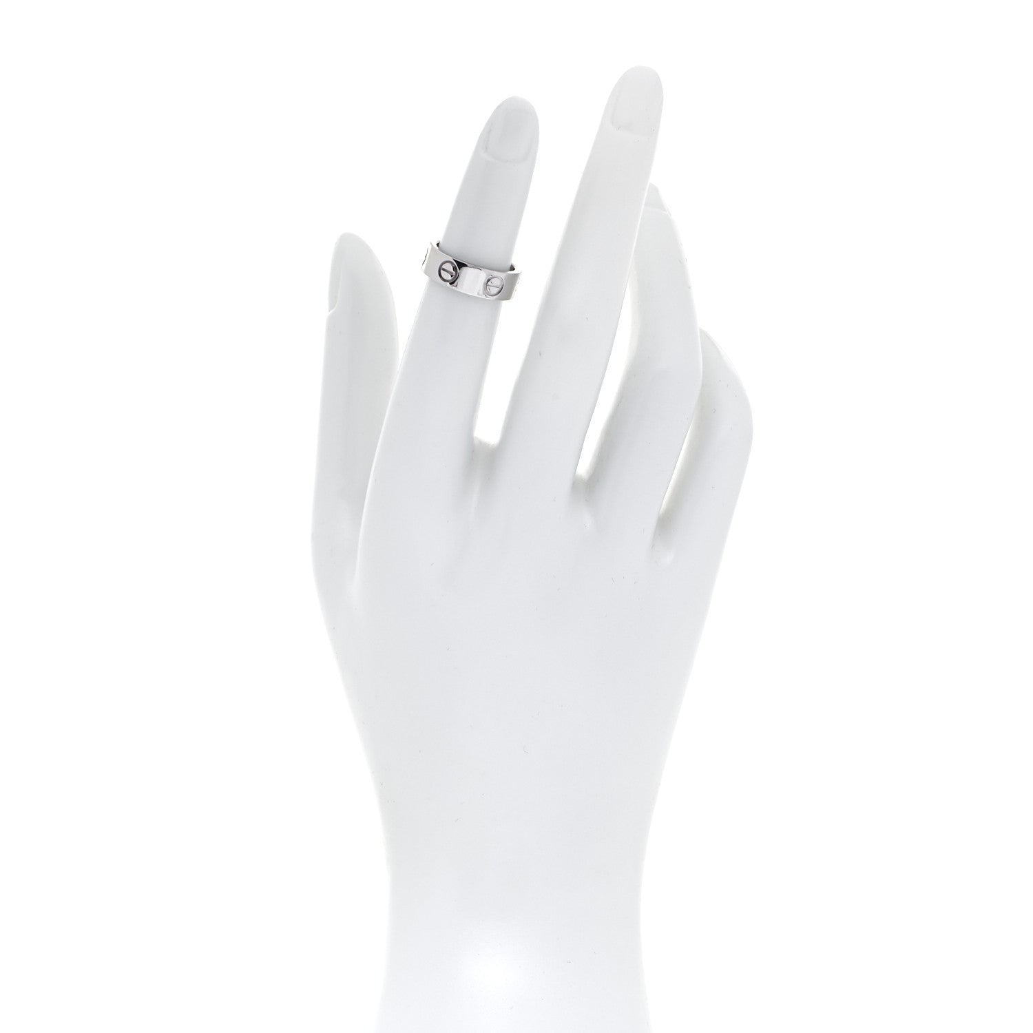 Cartier 18K White Gold 5.5mm LOVE Ring 47 4 2 of 4