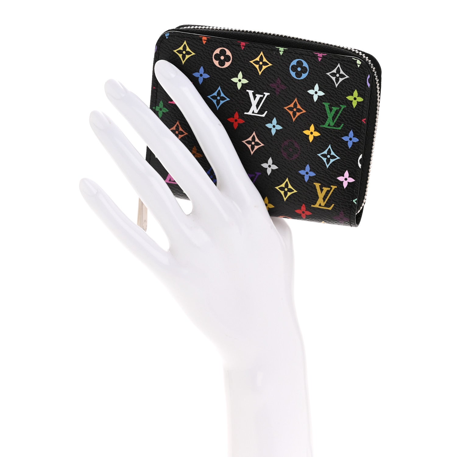Louis Vuitton LV x TM Monogram Multicolor Zippy Coin Purse Black 2 of 8