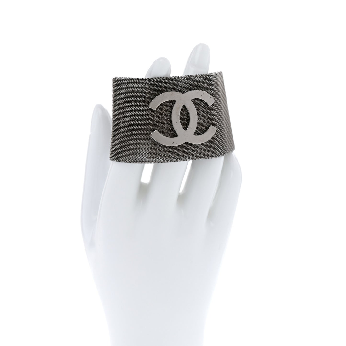 Metal Mesh CC Bracelet Ruthenium