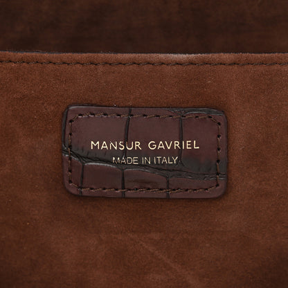 Mansur Gavriel Crocodile Embossed Calfskin Elegant Top Handle Bag Class 6 of 9