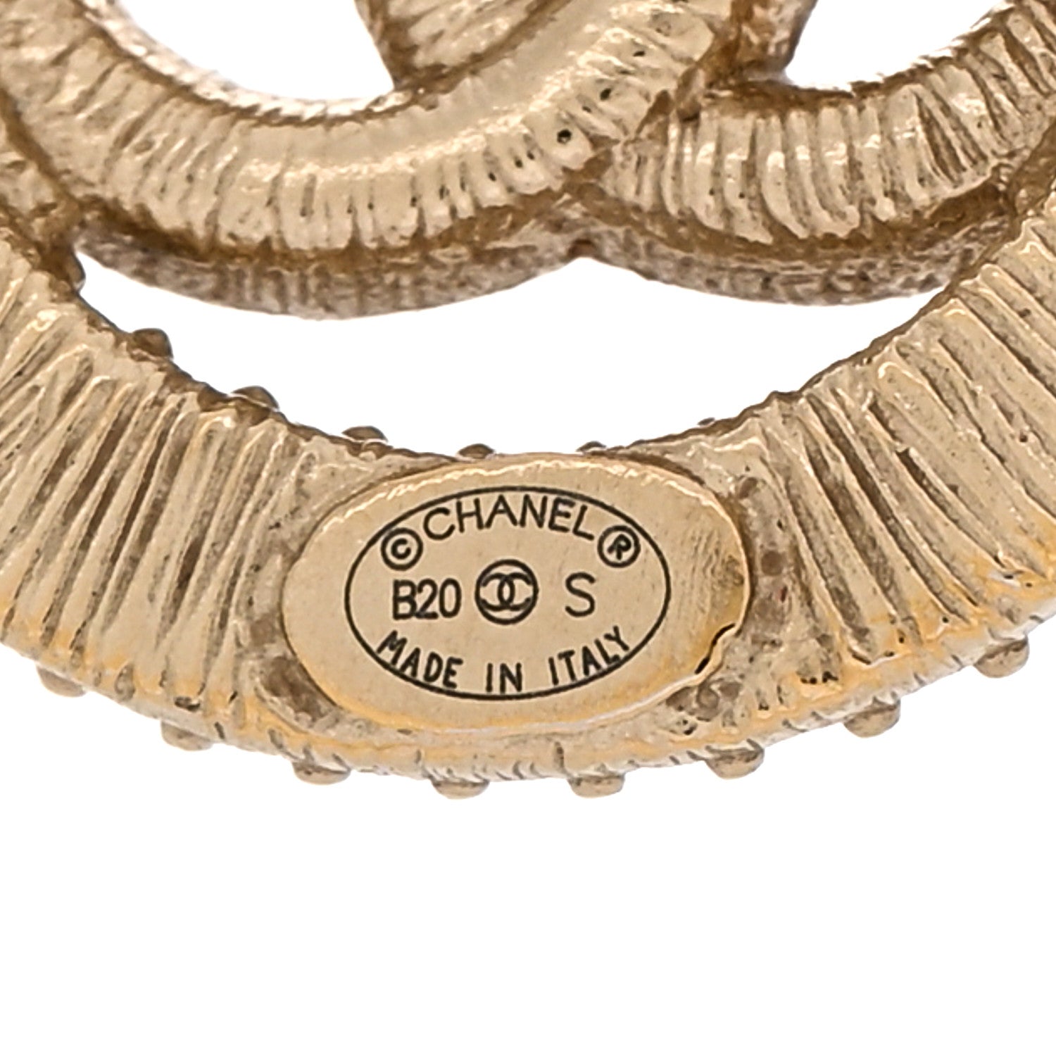 Chanel Crystal CC Vendome Round Earrings Gold 4 of 5