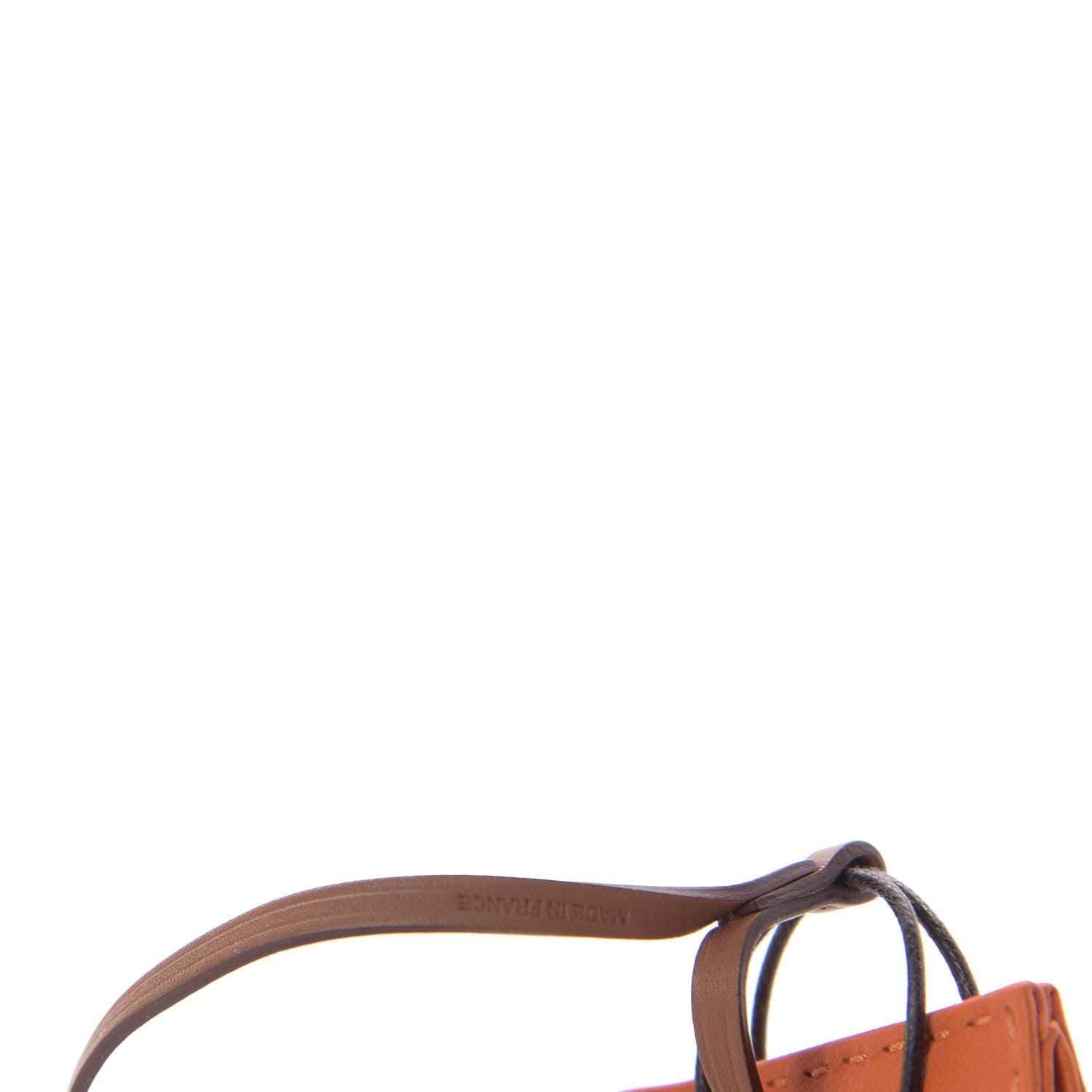 Hermes Milo Lambskin Swift Shopping Bag Charm Feu Gold 4 of 5