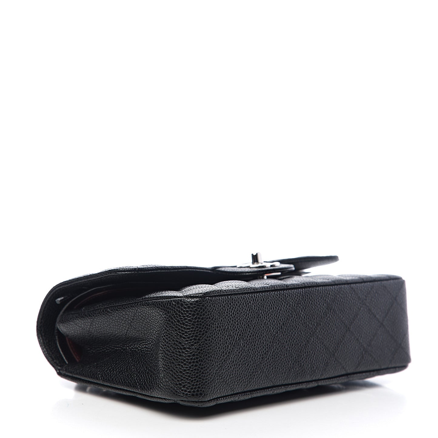 Caviar Quilted Small Double Flap Black