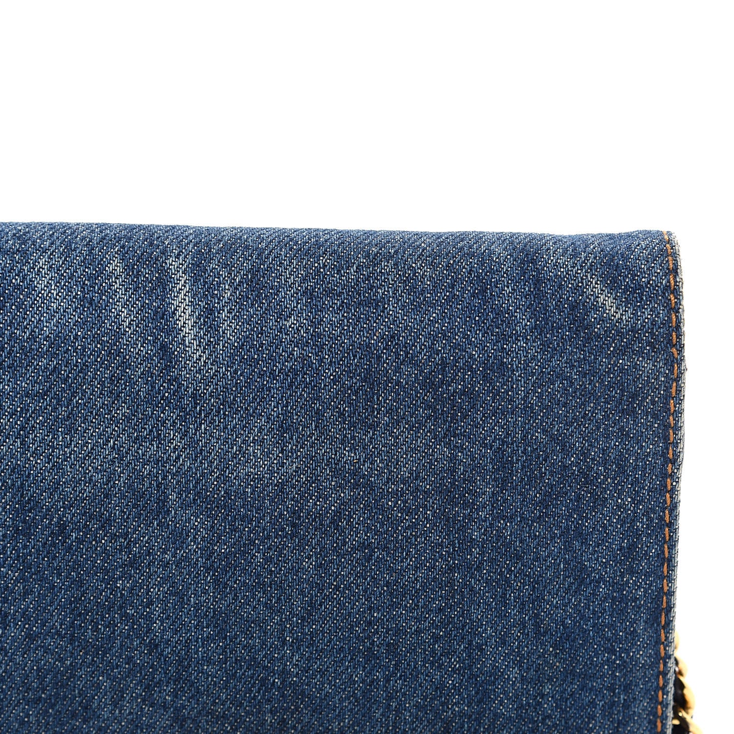 Chanel Denim Timeless CC Wallet on Chain WOC Blue 11 of 12