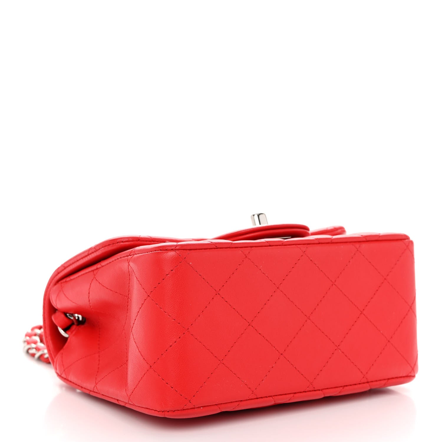 Chanel Lambskin Quilted Mini Square Flap Red 4 of 11