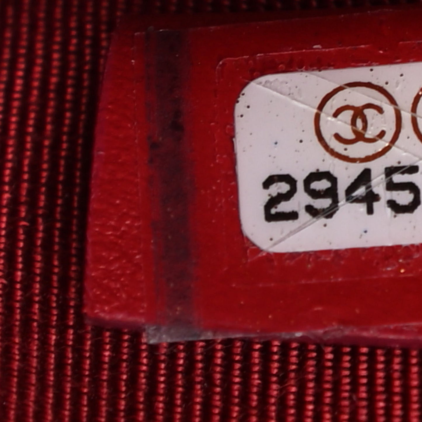 Caviar Camellia Embossed Cosmetic Pouch Red