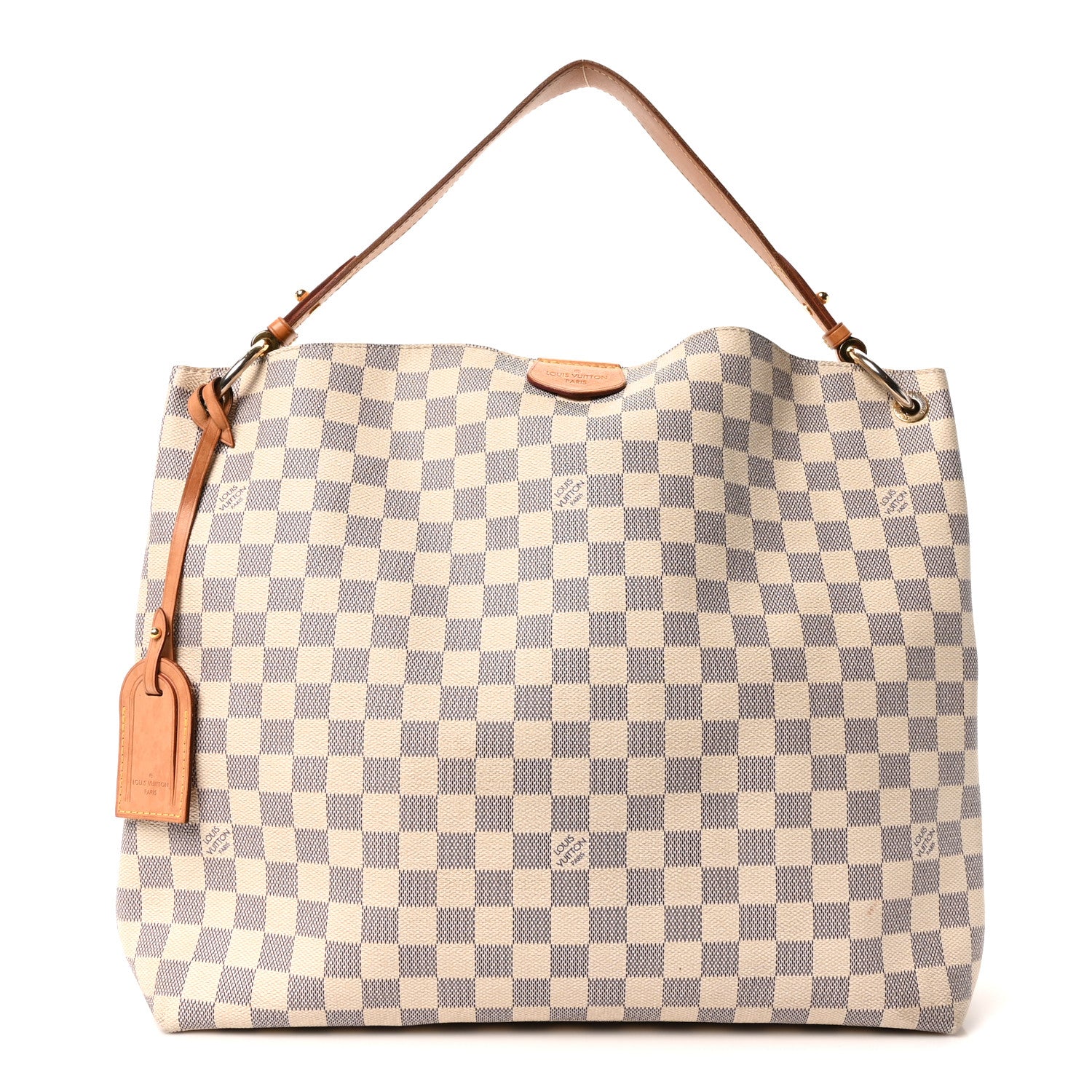 Louis Vuitton Damier Azur Graceful MM Rose Ballerine 1 of 10