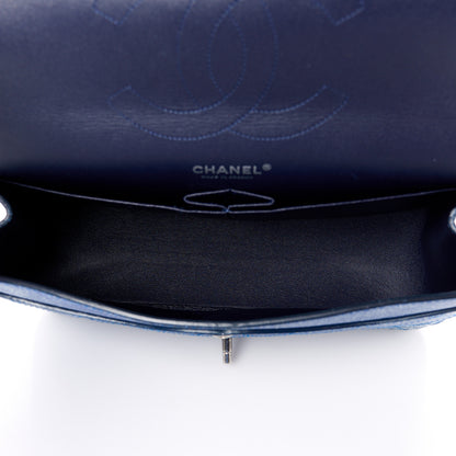 Chanel Crackled Calfskin Jumbo Double Flap Blue 5 of 12