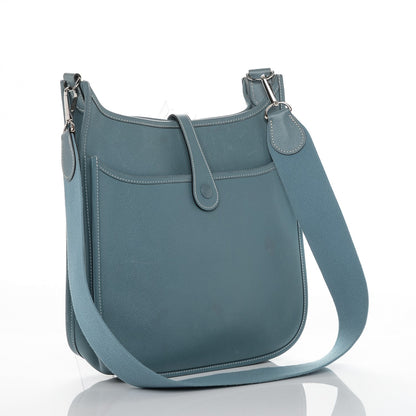Hermes Epsom Evelyne II PM Blue Jean 3 of 10