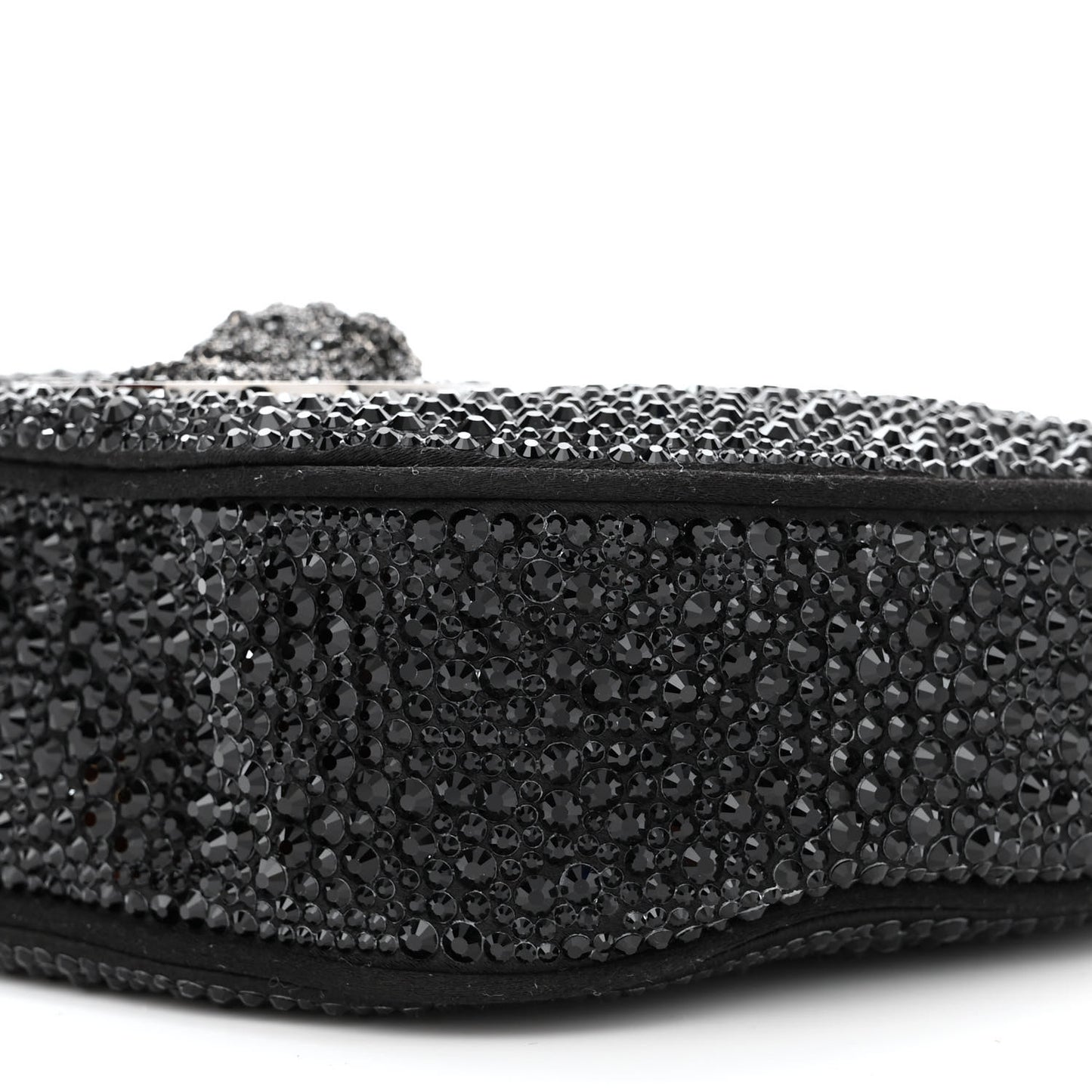 Crystal Repeat Mini Hobo Black