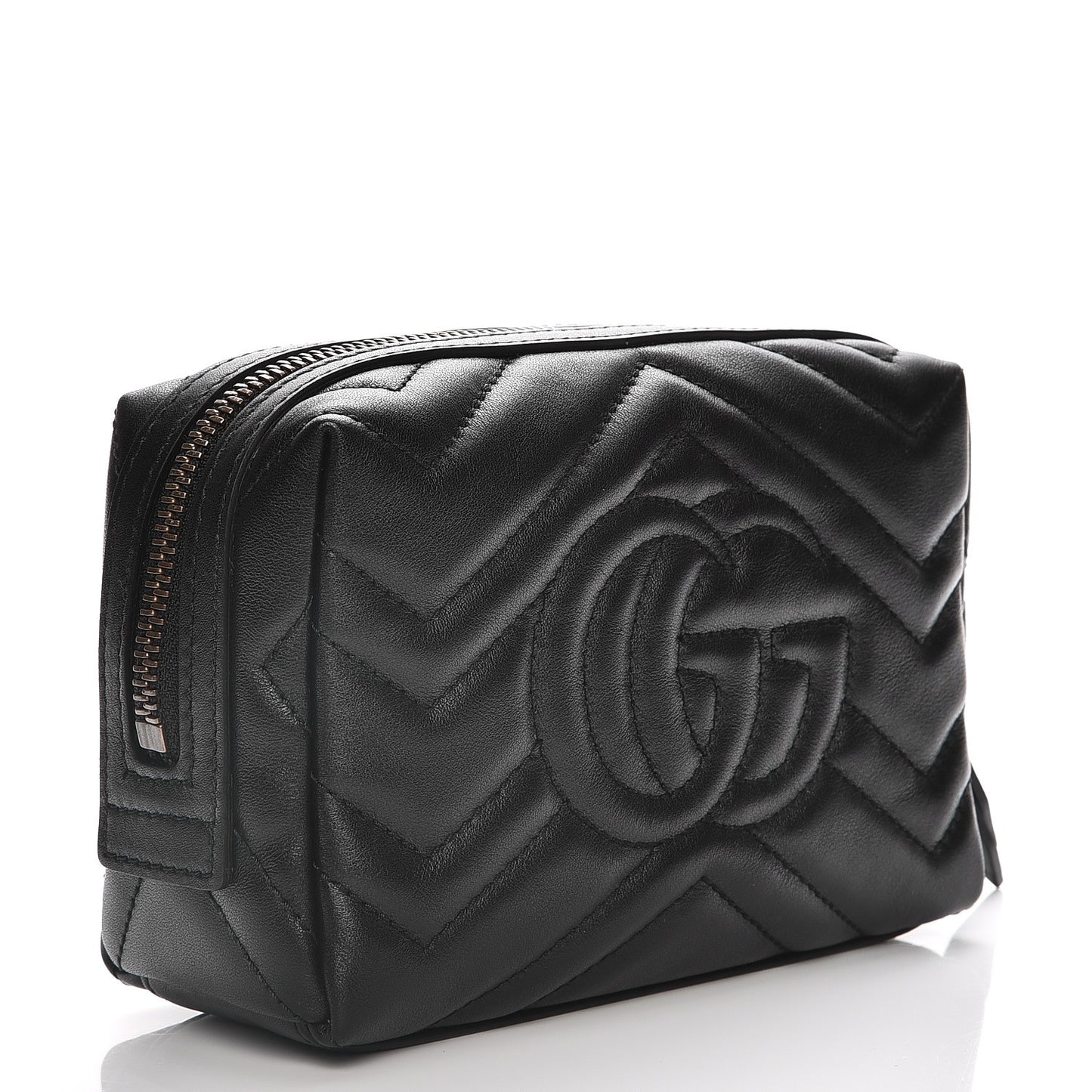 Calfskin Matelasse GG Marmont Cosmetic Case Black