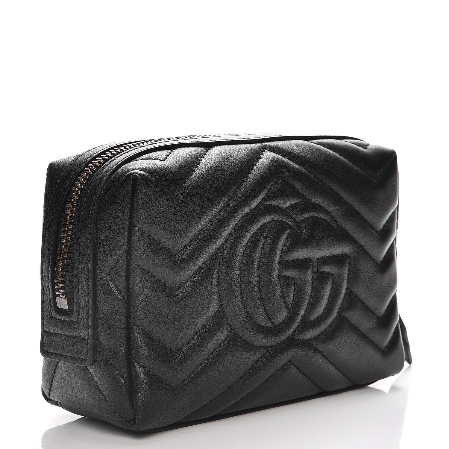 Gucci Calfskin Matelasse GG Marmont Cosmetic Case Black 3 of 8